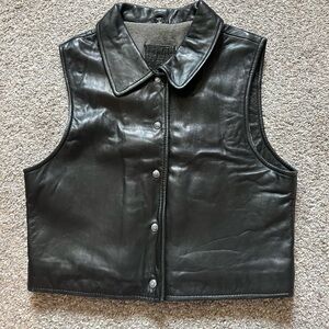 Black Leather Vest